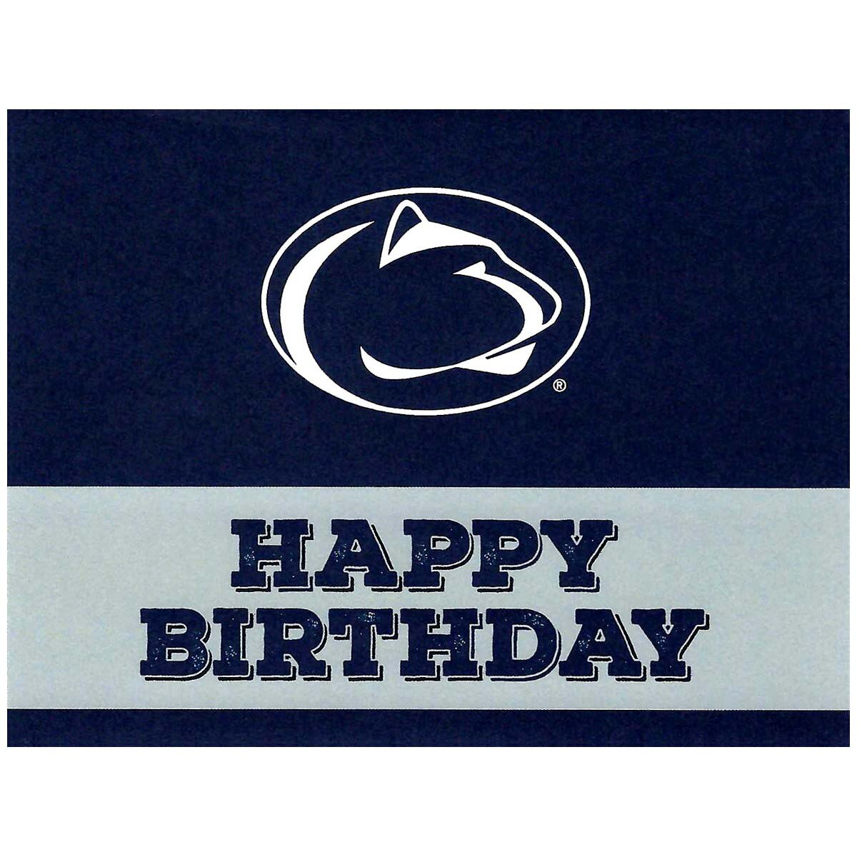 card with Penn State Athletic Logo and Happy Birthday